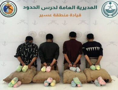 عسير: القبض على 4 مخالفين لنظام أمن الحدود لتهريبهم 80 كجم قات - أخبار السعودية